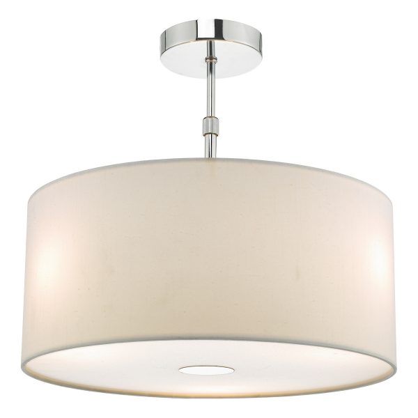 Ronda White Faux Silk Easy Fit Shade 40cm - Image 4