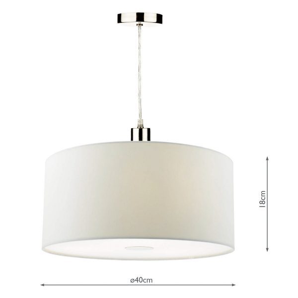 Ronda White Faux Silk Easy Fit Shade 40cm - Image 6