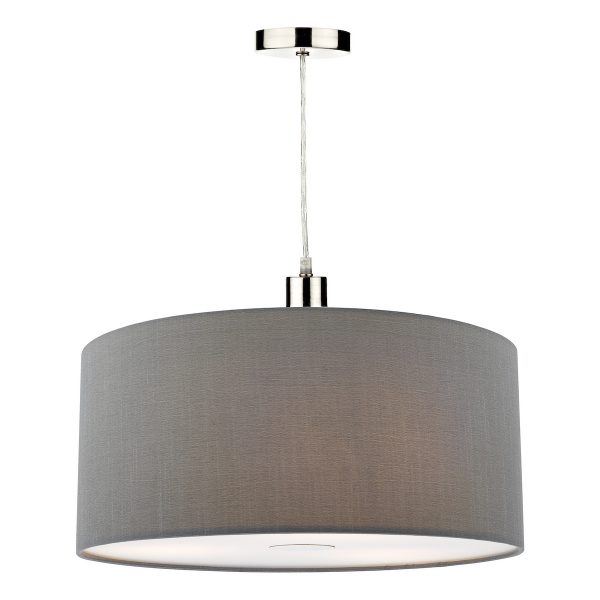 Ronda Grey Faux Silk Easy Fit Shade 40cm