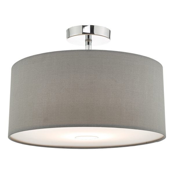 Ronda Grey Faux Silk Easy Fit Shade 40cm - Image 2