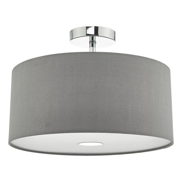 Ronda Grey Faux Silk Easy Fit Shade 40cm - Image 3
