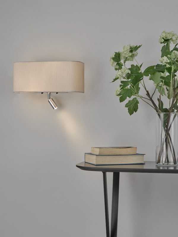 Ronda 3 Light Wall Light Ivory With LED Reading Light - Image 6