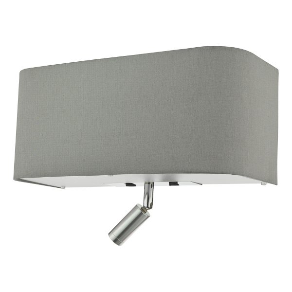 Ronda 3 Light Wall Light Grey With LED Reading Light - Image 2