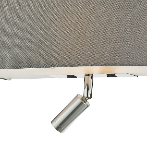 Ronda 3 Light Wall Light Grey With LED Reading Light - Image 5