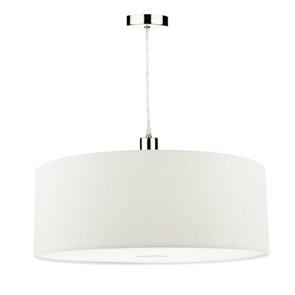 Ronda White Faux Silk Easy Fit Shade 60cm