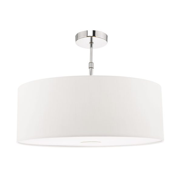 Ronda White Faux Silk Easy Fit Shade 60cm - Image 2