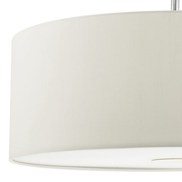 Ronda White Faux Silk Easy Fit Shade 60cm - Image 3