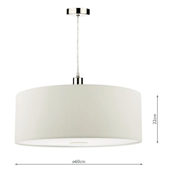 Ronda White Faux Silk Easy Fit Shade 60cm - Image 4