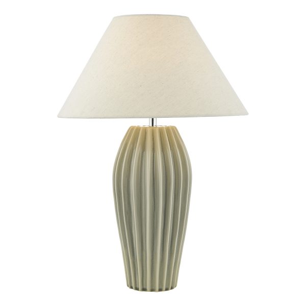 Rosario Table Lamp Grey Crackle Glaze Base Only - Image 2