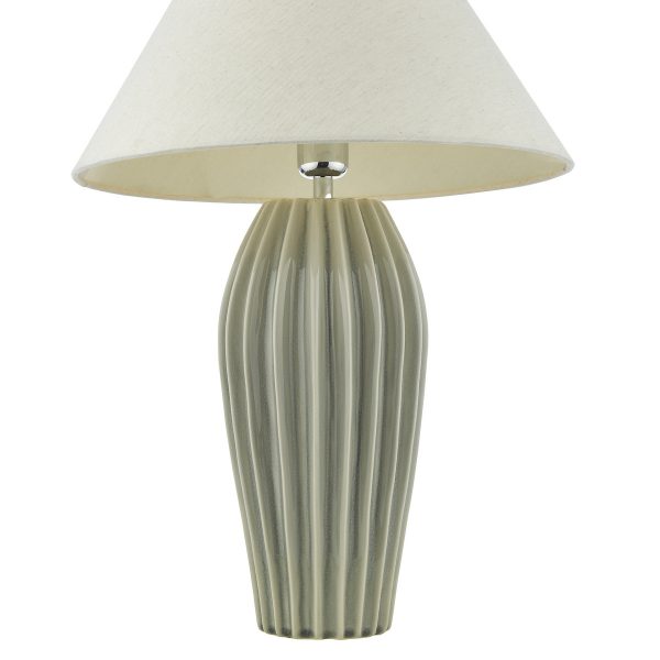 Rosario Table Lamp Grey Crackle Glaze Base Only - Image 5