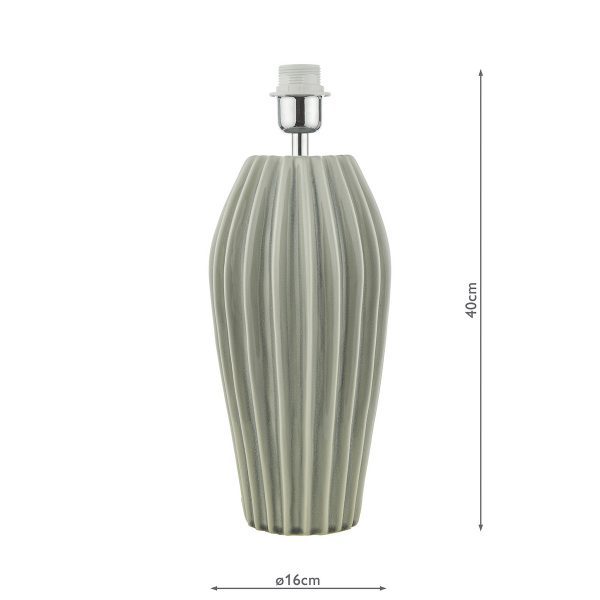 Rosario Table Lamp Grey Crackle Glaze Base Only - Image 8