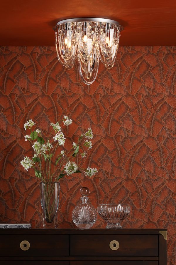 Roxanne Small 7 Light Flush Polished Chrome Crystal - Image 5