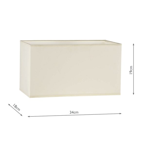 S1021 Cream Cotton Rectangle Shade 34CM - Image 3