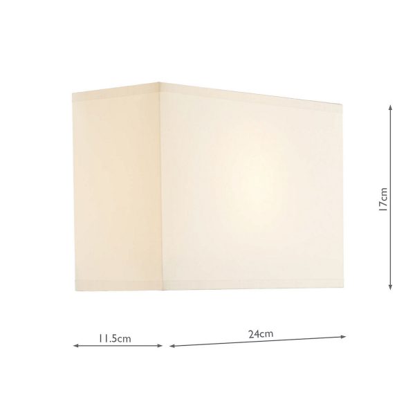 Piza Cream Cotton Rectangle Shade 24cm - Image 2