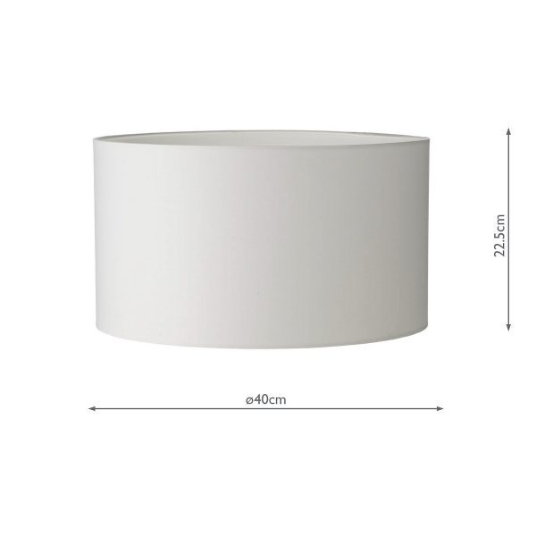 Tuscan Ivory Cotton Drum Shade 40cm - Image 2
