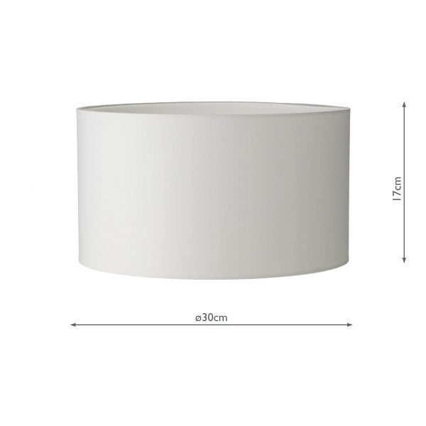Tuscan Ivory Cotton Drum Shade 30cm - Image 2