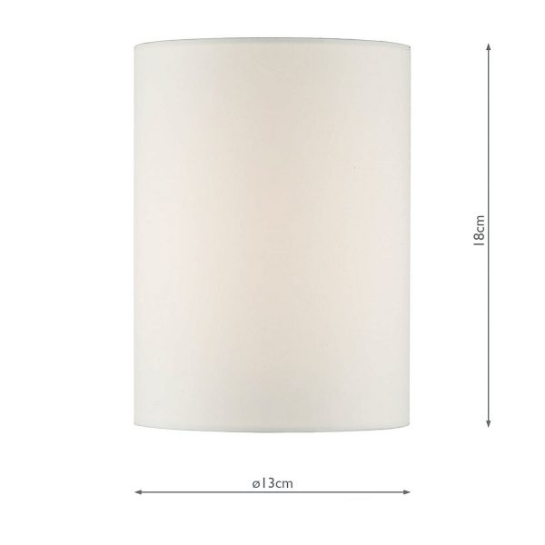 Tuscan Ivory Cotton Cylinder Shade 13cm - Image 2