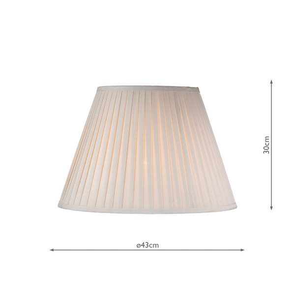 S1098 Taupe Cotton Tapered Drum Shade 43cm - Image 2