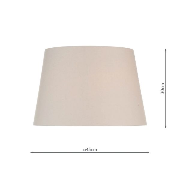 S1099 Cream Cotton Tapered Drum Shade 45cm - Image 2