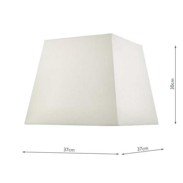 S1101 Ivory Faux Silk Tapered Square Shade 37cm - Image 5