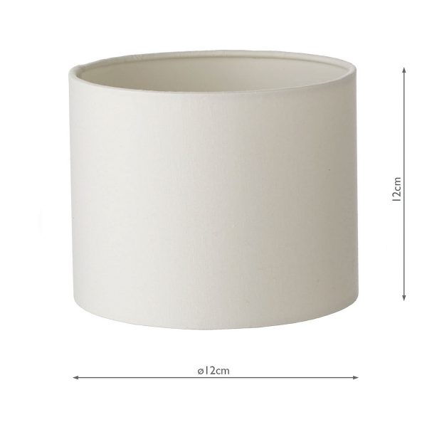 Ferrara Ivory Cotton Drum Shade 15cm - Image 2