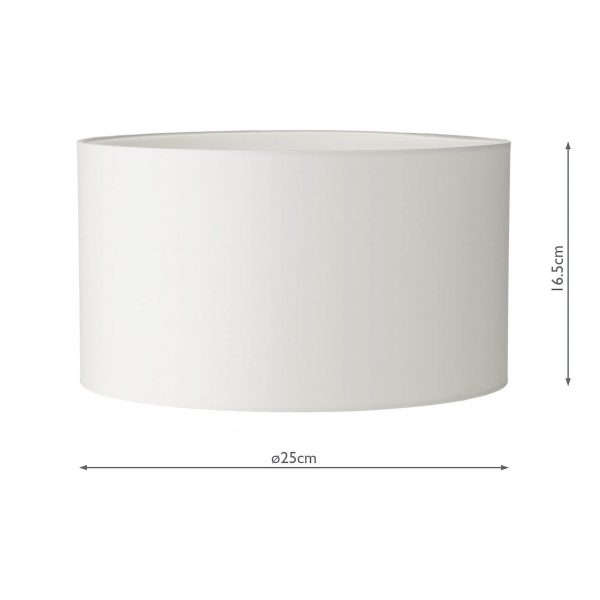 Rimini Ivory Cotton Drum Shade 25cm - Image 2