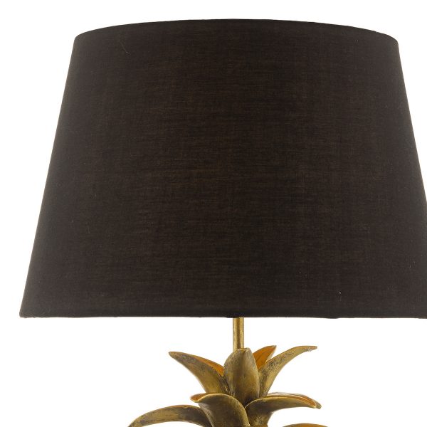 Safa Pineapple Table Lamp Gold With Shade - Image 3