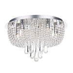 Saigon 5 Light Flush Polished Chrome/Clear