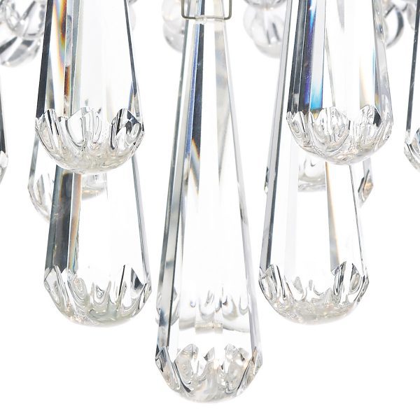 Saigon 5 Light Flush Polished Chrome/Clear - Image 3
