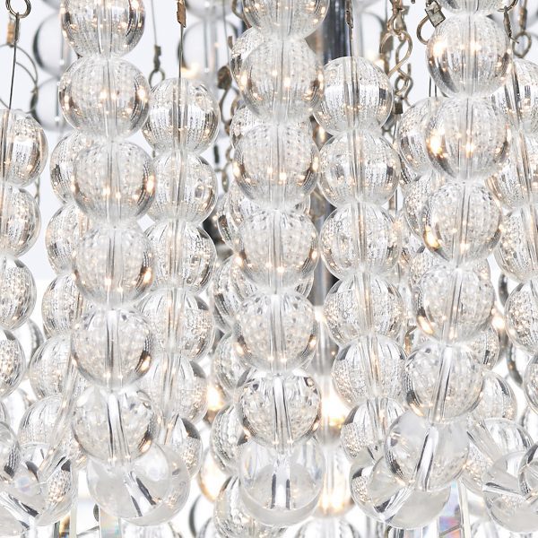Saigon 5 Light Flush Polished Chrome/Clear - Image 4
