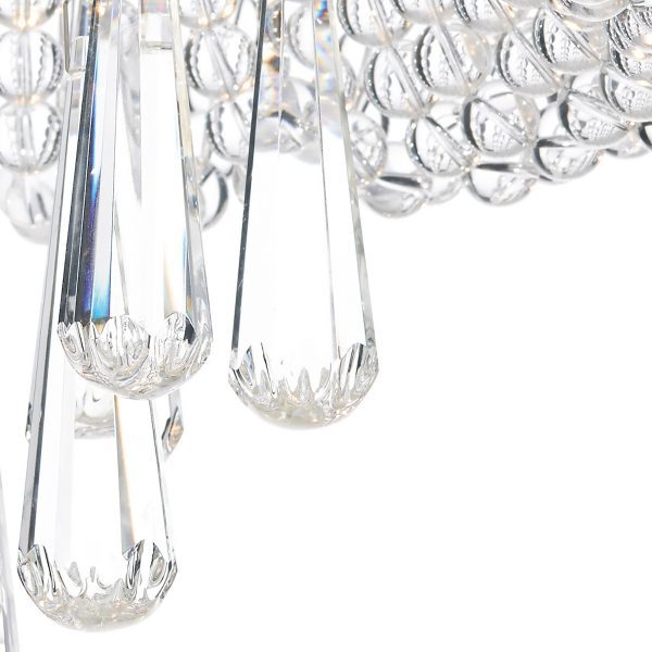 Saigon 5 Light Flush Polished Chrome/Clear - Image 5