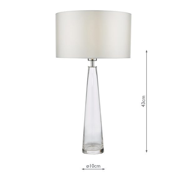 Samara Table Lamp Clear Glass Base Only - Image 7