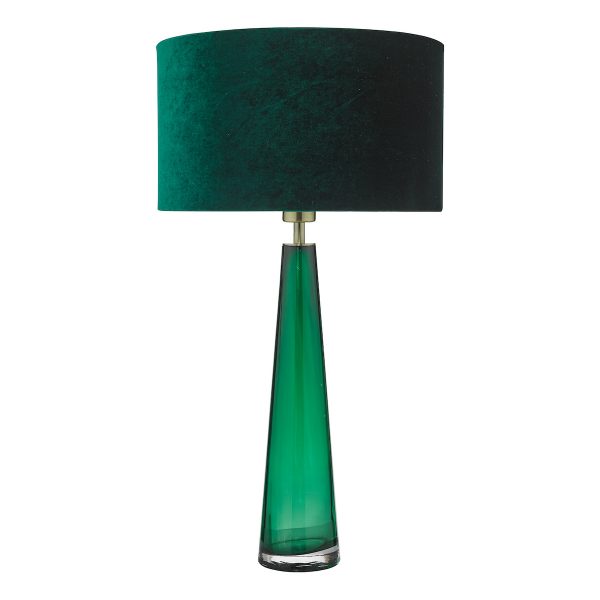 Samara Table Lamp Green Glass Base Only - Image 2