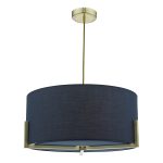 Santino Pendant Gold With Navy Cotton Shade