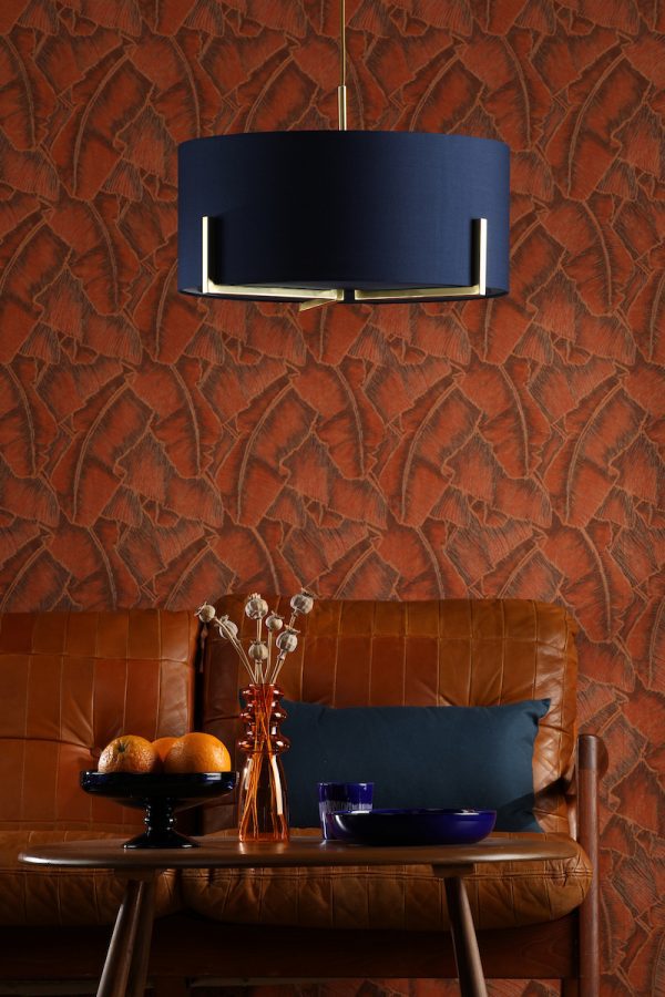 Santino Pendant Gold With Navy Cotton Shade - Image 5