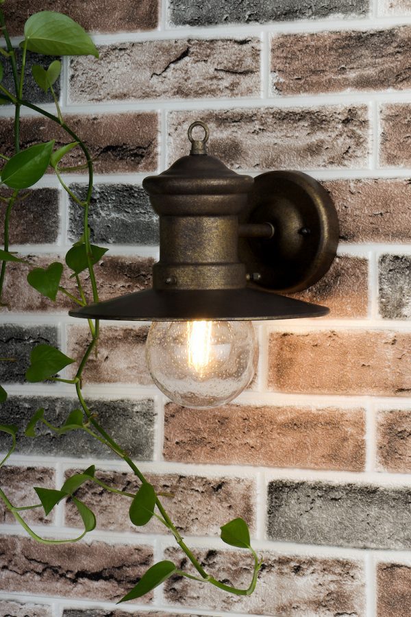 Sedgewick Outdoor Wall Light Bronze Glass IP44 - Image 4