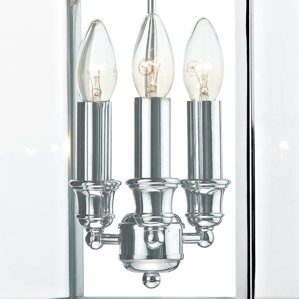 Senator 3 Light Pendant Polished Chrome - Image 3