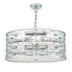 Seville 6 Light Pendant K9 Crystal Polished Chrome