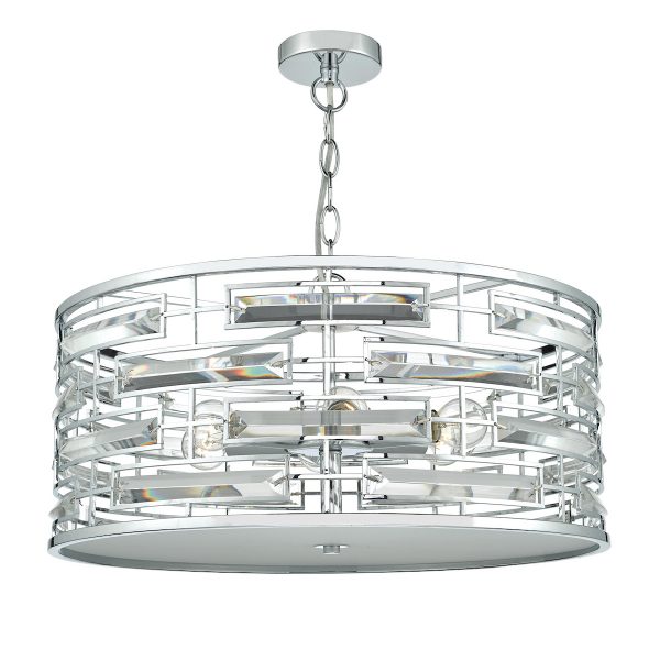 Seville 6 Light Pendant K9 Crystal Polished Chrome - Image 2
