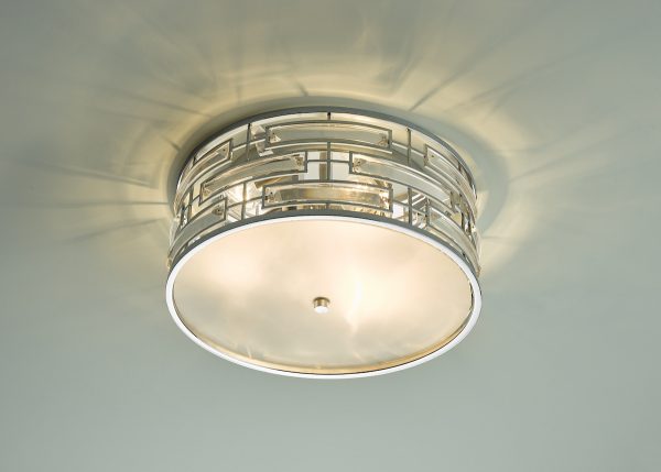 Seville 3 Light Flush Polished Chrome Crystal With Diffuser - Image 6