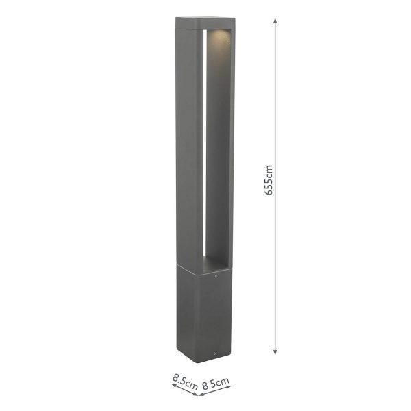 Sitar Outdoor Post Light Anthracite IP65 LED - Image 4