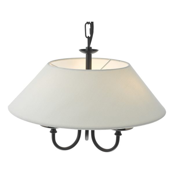 Sivan 3 Light Pendant Matt Black With Shade - Image 3