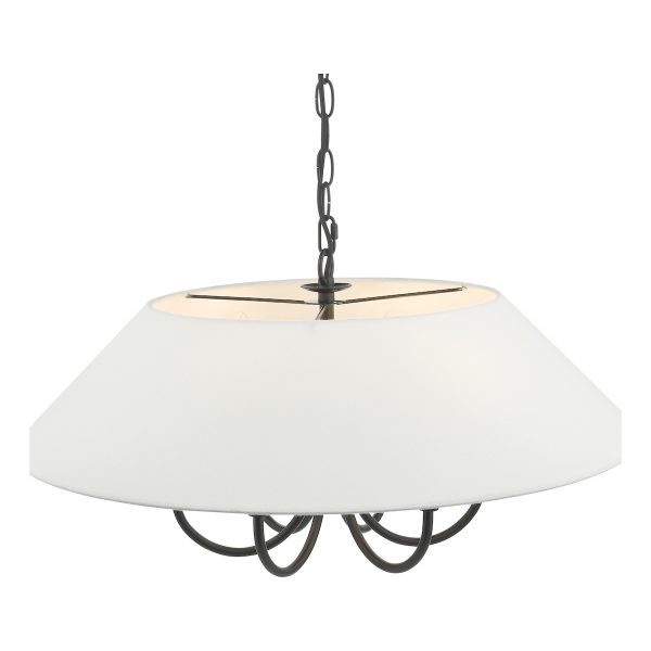 Sivan 6 Light Pendant Matt Black With Shade - Image 3