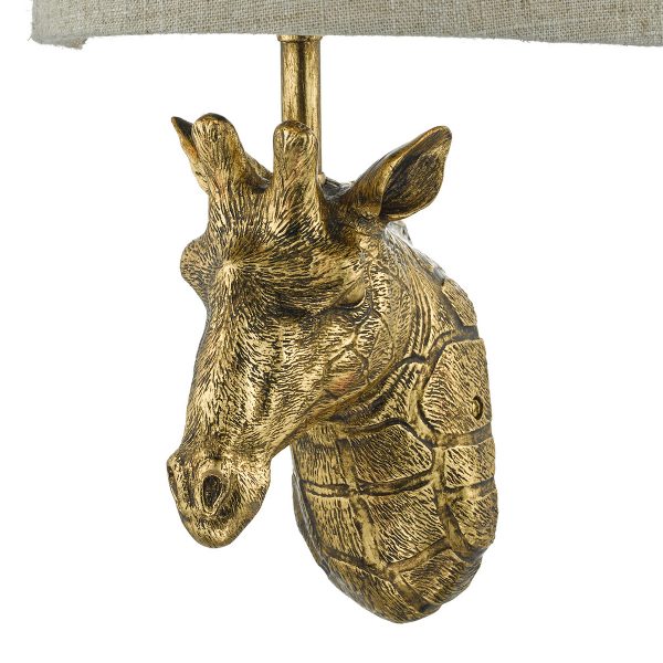 Sophie Giraffe Wall Light Gold With Shade - Image 3