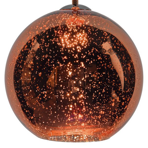 Speckle 1 Light Electro Plated Pendant Copper Finish - Image 3