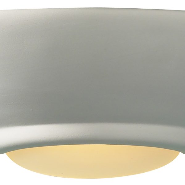 Stella Wall Light White Unglazed Ceramic Glass - Image 3