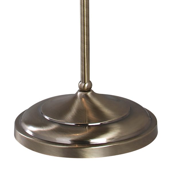 Suffolk Rise & Fall Floor Lamp Antique Brass With Shade - Image 2