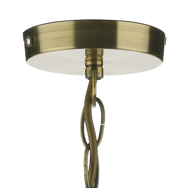 Suri 1 Light Pendant Antique Brass Faceted Glass - Image 2