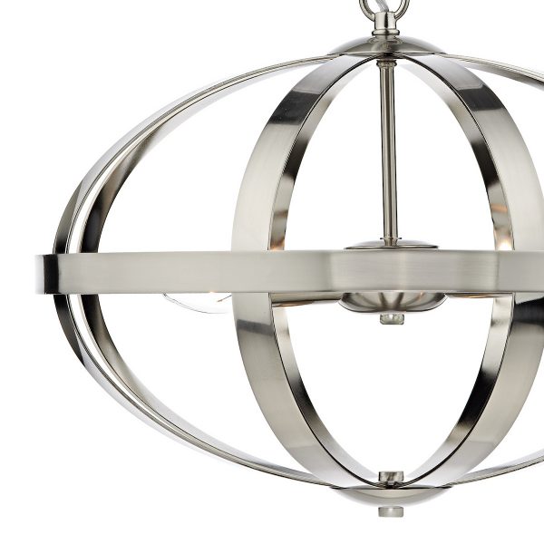 Symbol 3 Light Pendant Satin Chrome - Image 2