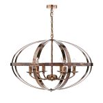 Symbol 6 Light Pendant Petrol Copper